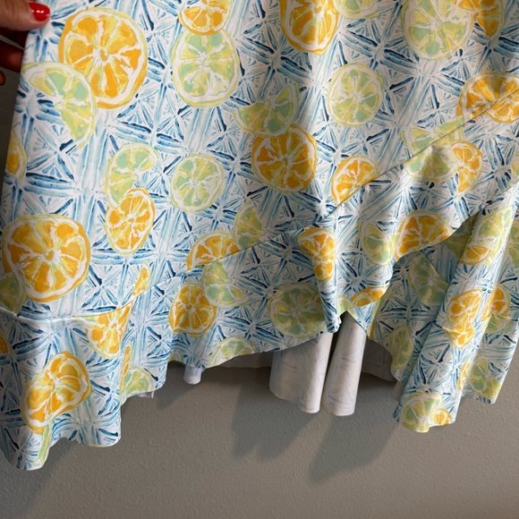 Lands' End Ruffle Hem Sleeveless Swim Cover-Up Wrap Dress Beach Summer 3X - Picture 5 of 7